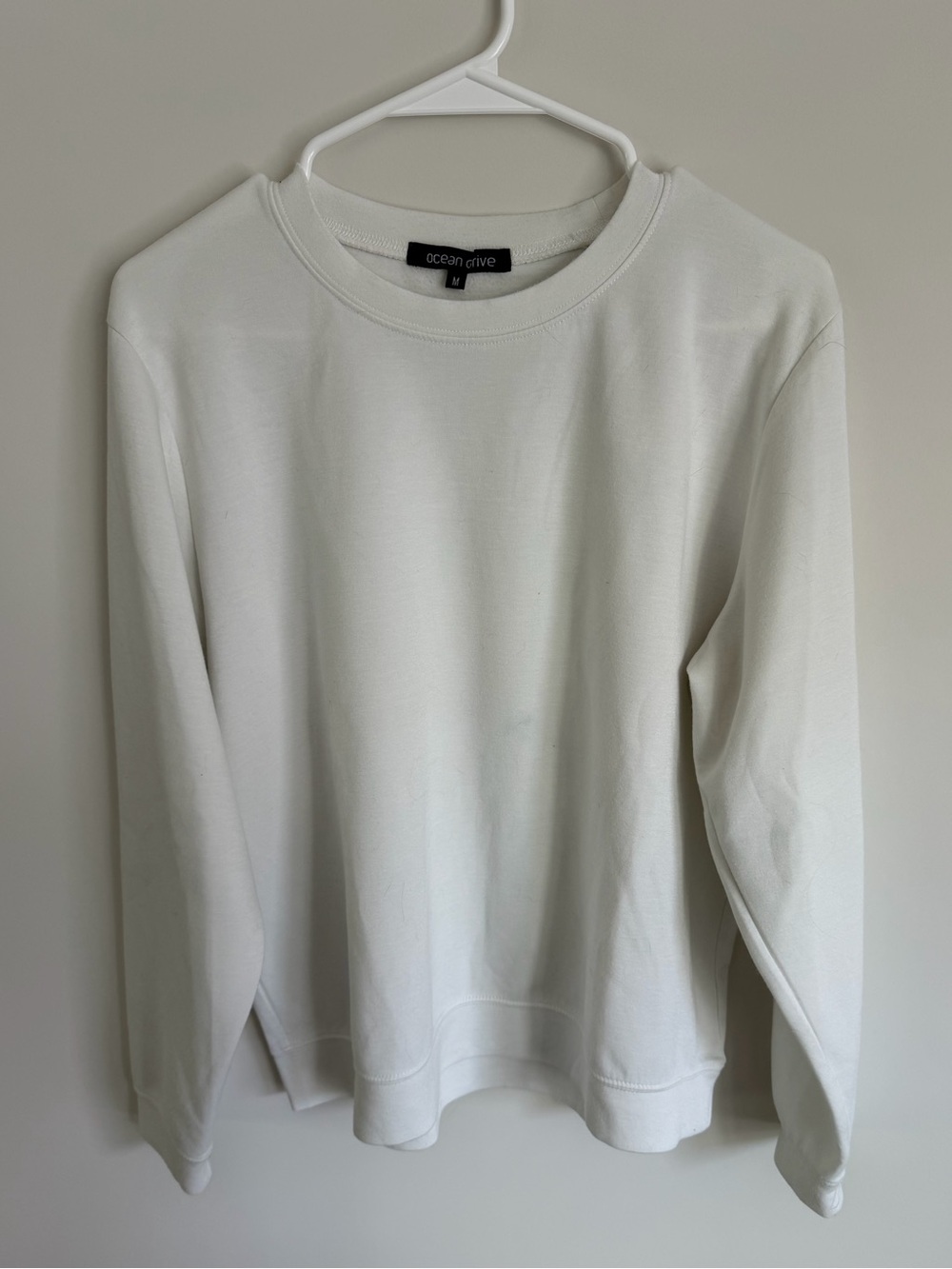 Ocean Drive Off-White Crewneck Pullover